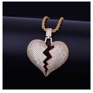 18k Gold Plated Broken Heart Chain